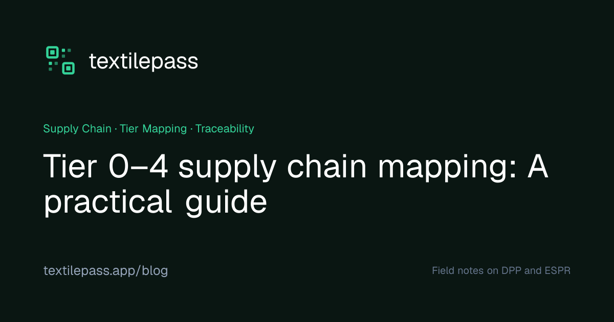 Tier 0–4 supply chain mapping: A practical guide — TextilePass